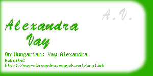 alexandra vay business card